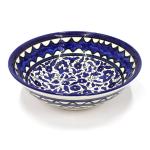 Armenian Ceramic Floral Pattern Bowl Hand Painted In Jerusalem