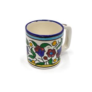 Flower Design Hand painted Armenian Ceramic Espresso Cup
