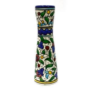 Armenian Ceramic Vase in Floral Style Made In The Holy Land