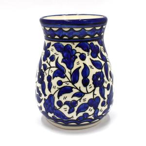 Armenian Ceramic Large Vase in Floral Style