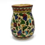 Armenian Ceramic Large Vase in Floral Style From Jerusalem