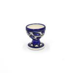 Hand Painted In Blue And White Armenian Ceramic Egg Cup