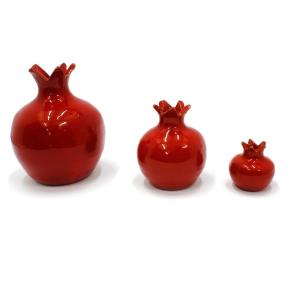 Set Of Three Handmade Armenian Ceramic Pomegranates