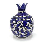 Large Pomegranate In Armenian Ceramic Made In Israel – Floral Design