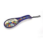 Hand Painted Armenian Ceramic Spoon Rest With Jerusalem