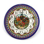 Armenian Ceramic Clock With Flowers And Jerusalem