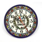 Floral Design Ceramic Clock in Armenian Style of Jerusalem