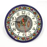 Tabgha Mosaic Armenian Ceramic Clock Handmade In Jerusalem