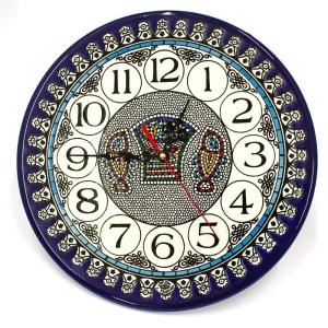 Loaves And Fishes ‘Tabgha’ Armenian Ceramic Large Clock