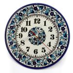 Flowers Pattern Clock Handmade From Armenian Ceramic