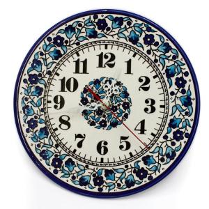 Flowers Pattern Clock Handmade From Armenian Ceramic