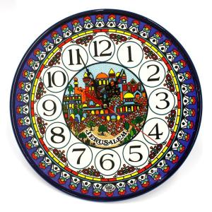 Jerusalem Scene Armenian Ceramic Clock – Large