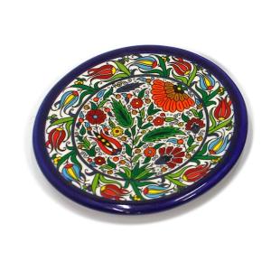 Armenian Ceramic Coaster Floral Design