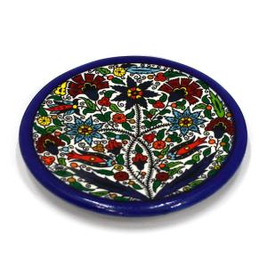 Handmade Armenian Ceramic Coaster From Jerusalem