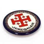 Armenian Ceramic Coaster With Jerusalem Cross