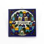 Wall Tile Jerusalem Scene  Armenian Ceramic
