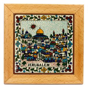 Ceramic Tile in Armenian Ceramic Style Framed – Jerusalem
