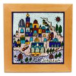 Ceramic Tile in Armenian Ceramic Style Framed – Jerusalem