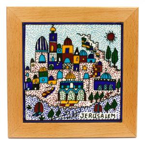 Ceramic Tile in Armenian Ceramic Style Framed – Jerusalem