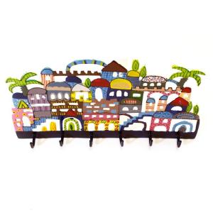 Jerusalem Key Holder Hand Painted By Yair Emanuel