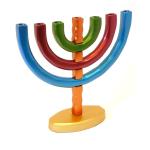 Colorful Menorah From Anodised Aluminium By Emanuel