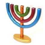 Colorful Menorah From Anodised Aluminium By Emanuel