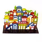 Laser Cut Metal And Hand Painted Jerusalem Motif By Emanuel