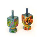Two Dreidels Hand Painted By Emanuel