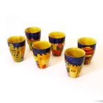 Six Hand Painted Cups With Jerusalem Motif