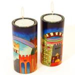 Emanuel Hand Painted Candle Holders From Jerusalem