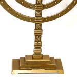 Handmade Brass Menorah With The Emblems of The Tribes