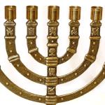 Handmade Brass Menorah With The Emblems of The Tribes