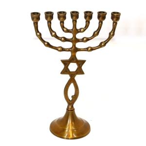 Handmade Brass Menorah Jewish Candelabra