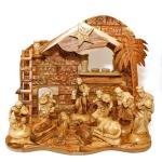 An exquisite Olive Wood Nativity And Beautiful Figure Carving