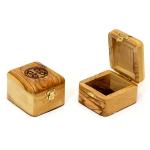 Olive Wood Jewelry Box With Jerusalem Cross