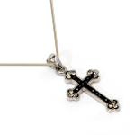 Sterling Silver Cross With Swarovski Crystals From Jerusalem