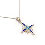 Star of Bethlehem Pendant In Sterling Silver And Swarovski Crystals