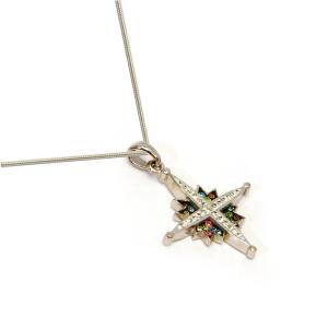 Star Of Bethlehem Pendant With Swarovski Crystals From Jerusalem