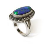 Eilat Stone ‘King Solomon Stone’ Ring With Marcasite Stones