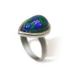 Tear Drop Eilat Stone Sterling Silver Ring