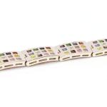 Twelve Tribes Sterling Silver Bracelet And Multicolor CZ Stones