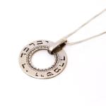 The Lord Bless Thee And Keep Thee(Numbers 6:24) Silver Spinning Wheel Pendant