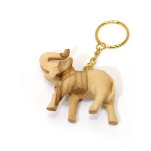 Handmade Elephant Key Chain From Olive Wood