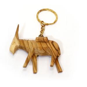 Donkey Key Chain From Olive Wood