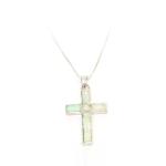 Sterling Silver Cross with Opal