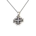 Beautiful Sterling Silver Jerusalem Cross Necklace