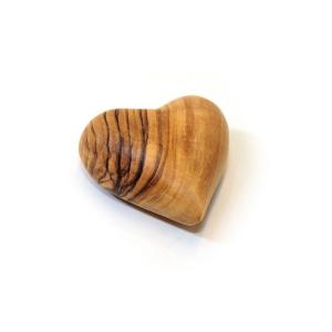 Olive Wood Small Heart Carved In Bethlehem