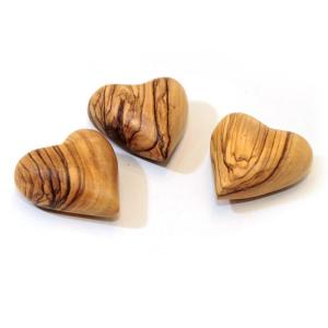 Olive Wood Small Heart Set of 3
